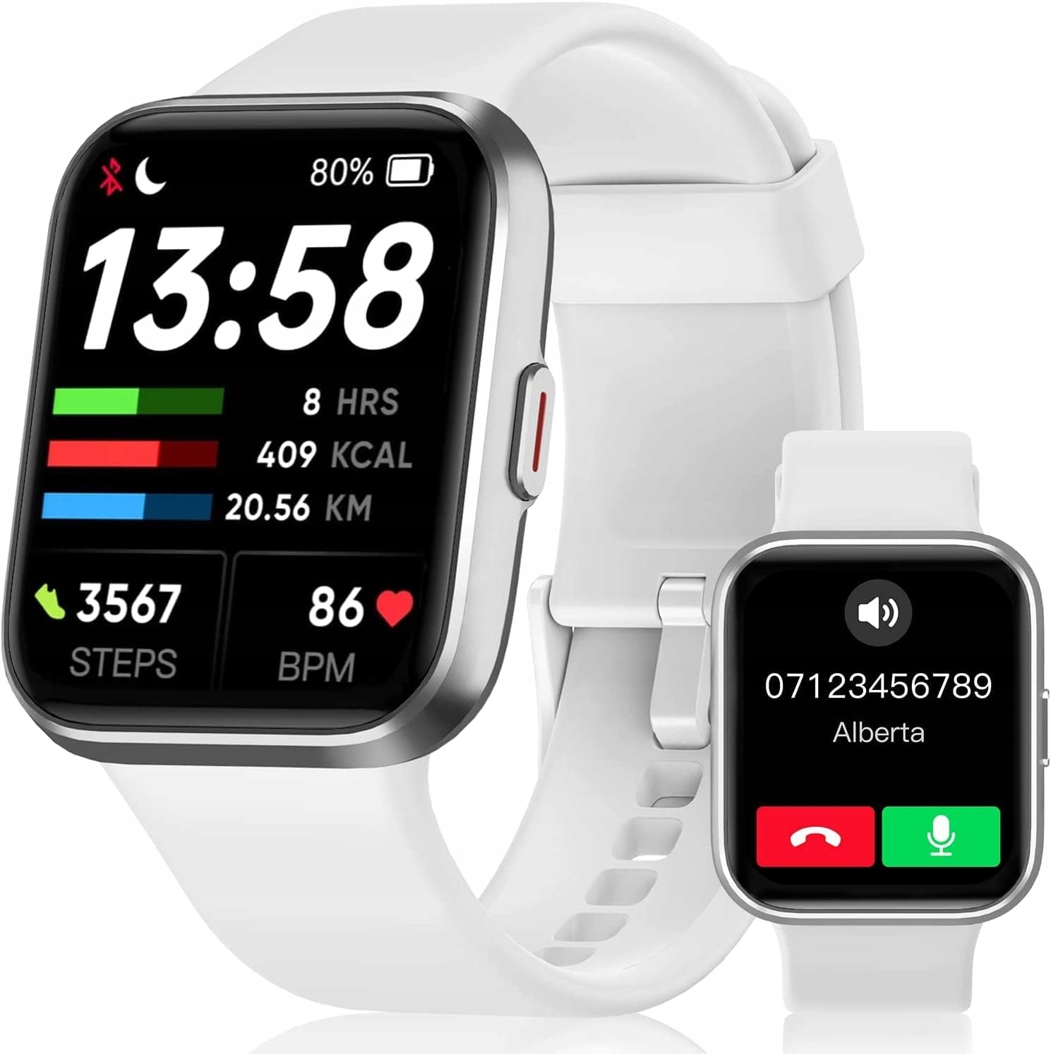 Smartwatch aeac ID208Plus srebrny