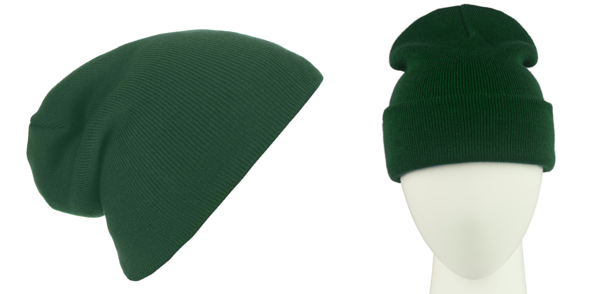

Męska czapka krasnal beanie 3w1 - zielona