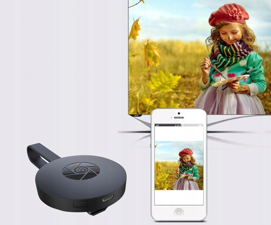 ADAPTER G2 HDMI WIFI CHROMECAST STREAM HD WECAST BEZPRZEWODOWY MIRROSCREEN Rodzaj adapter Wi-Fi kabel