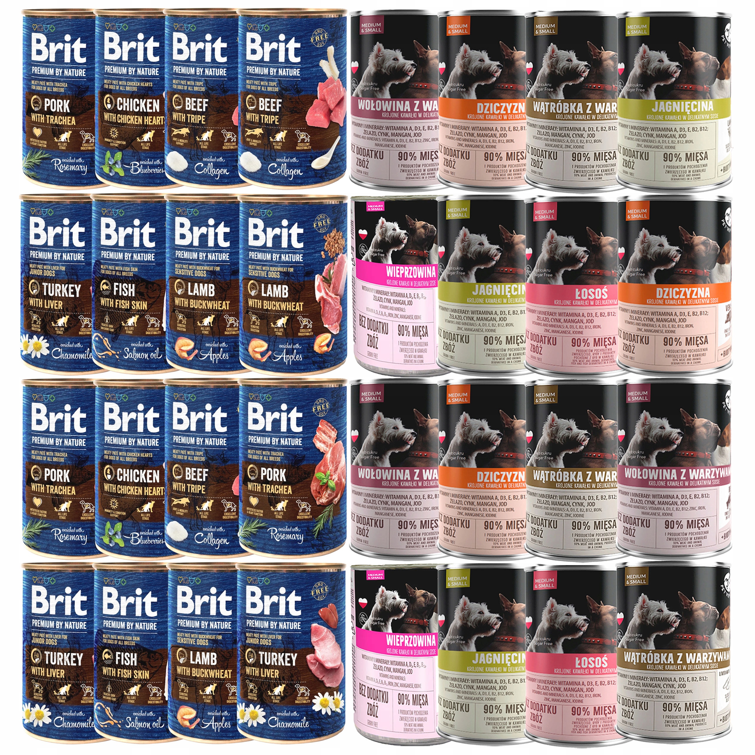 Levně Brit By Nature Pet Republic Krmivo mokré pro psa mix chutí 32 x 400 g