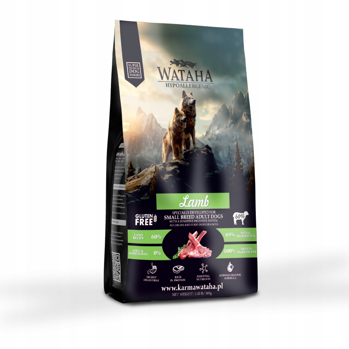 Wataha Hypoallergenic Karma Sucha Dorosły Małe Rasy Jagnięcina Z Ryżem 2 kg