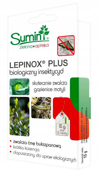 

Sumin Lepinox Plus 15 G Ćma Bukszpanowa Gąsienice