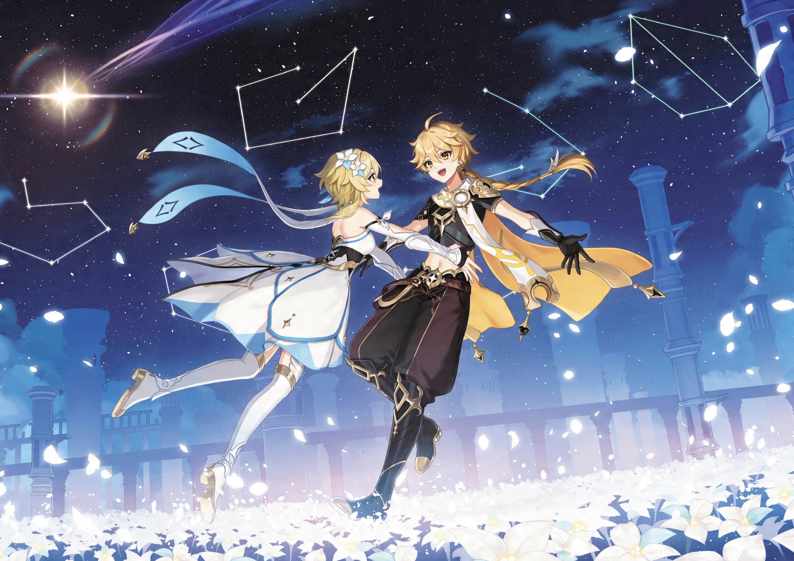 

Plakat A1 Genshin Impact Anime Gra Aether Lumine