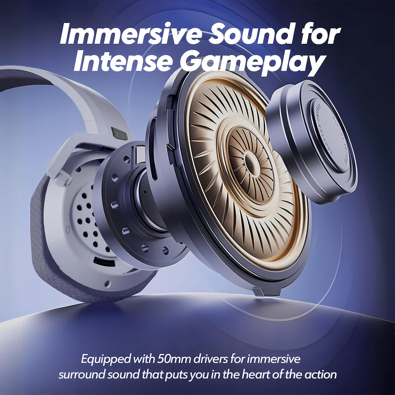 NUBWO G06 Wireless Gaming Headset w/ Mic for PS5 PS4 PC Mobile — miniatura 5