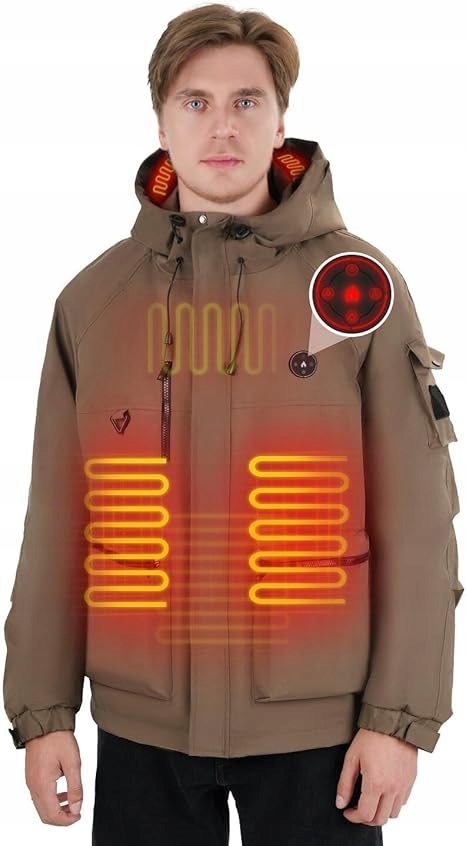 Elektrická Vyhřívací Bunda Brimekey S Kapucí, Pánský Kabát S Kapucí