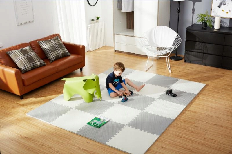 DUŻE PUZZLE PIANKOWE DUŻA MATA PIANKOWA DLA DZIECI 4 SZT EL GRUBA 120x120cm Wysokość produktu 120 cm