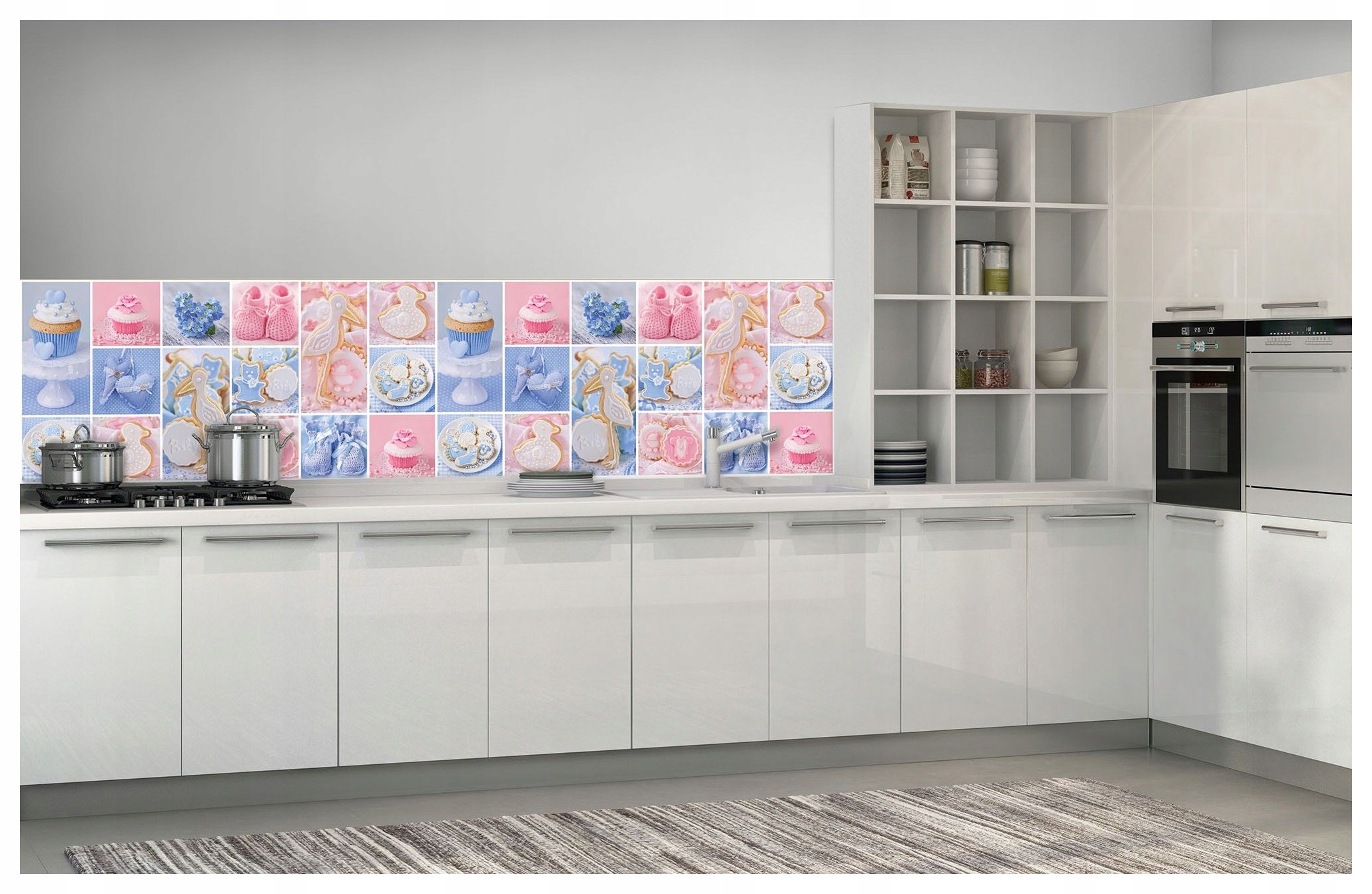 Fototapeta Dětství radost Květiny Čáp Pastelová 250x60 lepidlo