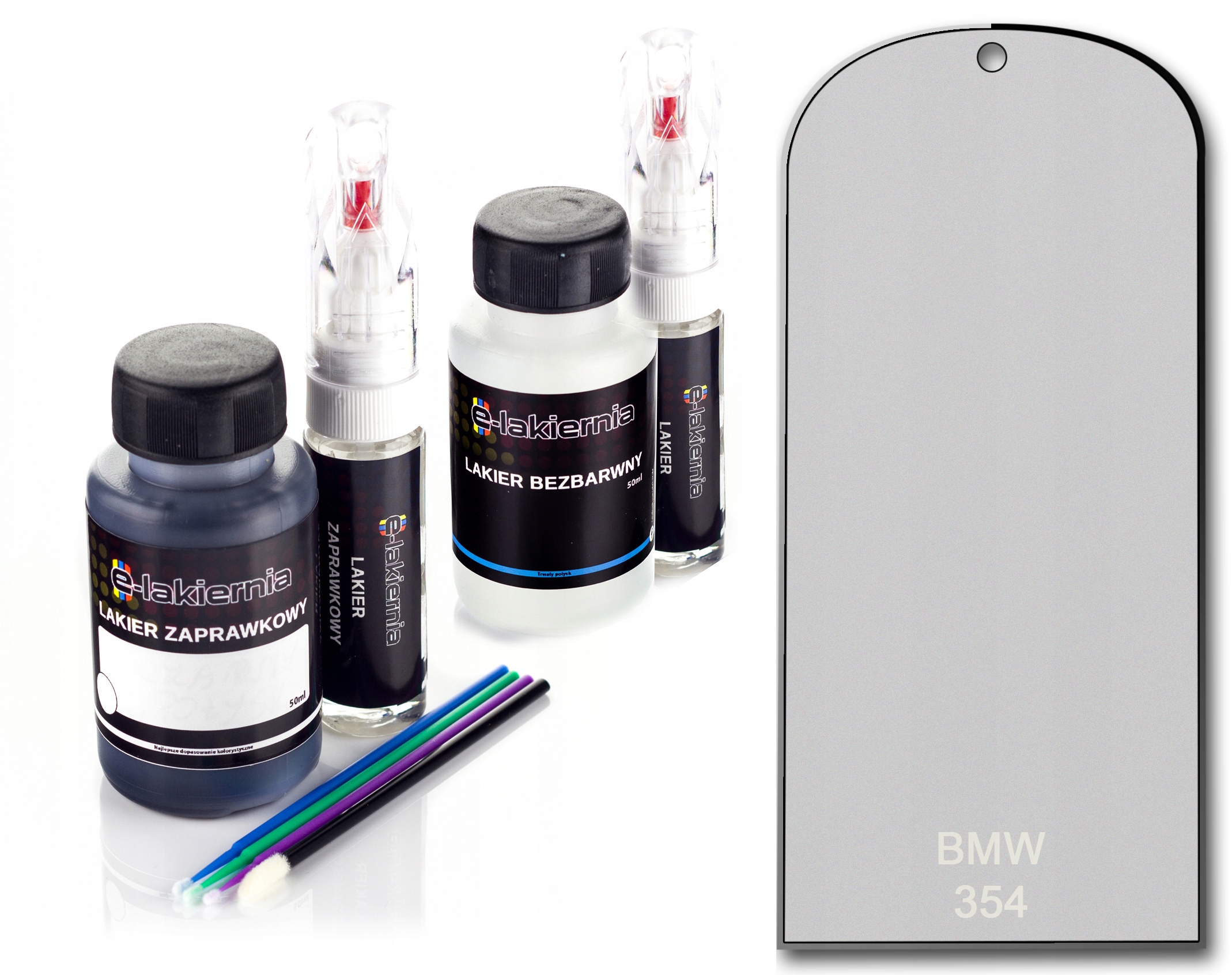 LAKIER ZAPRAWKA BEZBARWNY SAMOCHODOWY BUTELECZKI BMW 354 TITANSILBER