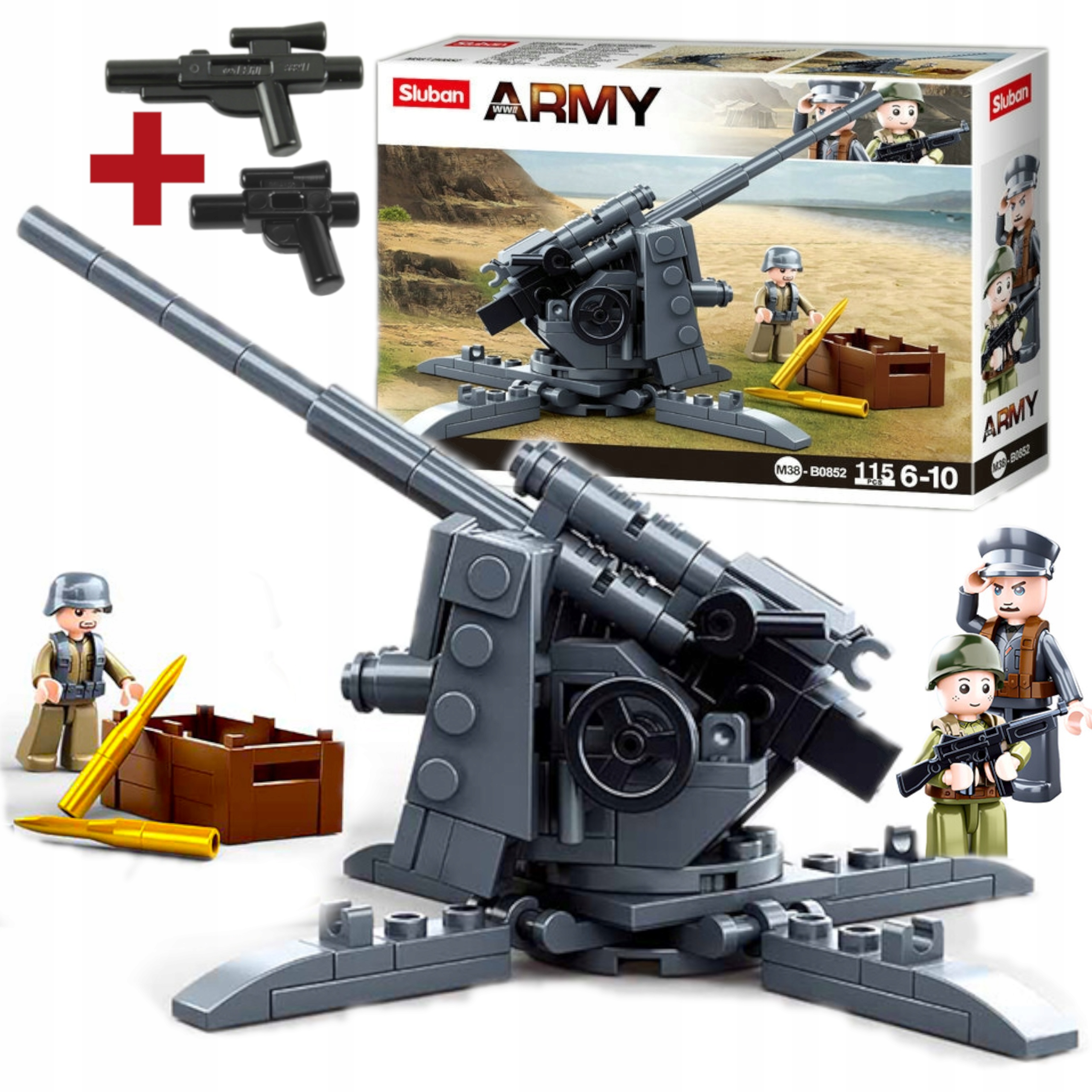 

Klocki Wojsko Działo Armata Flak 37 Lego Broń