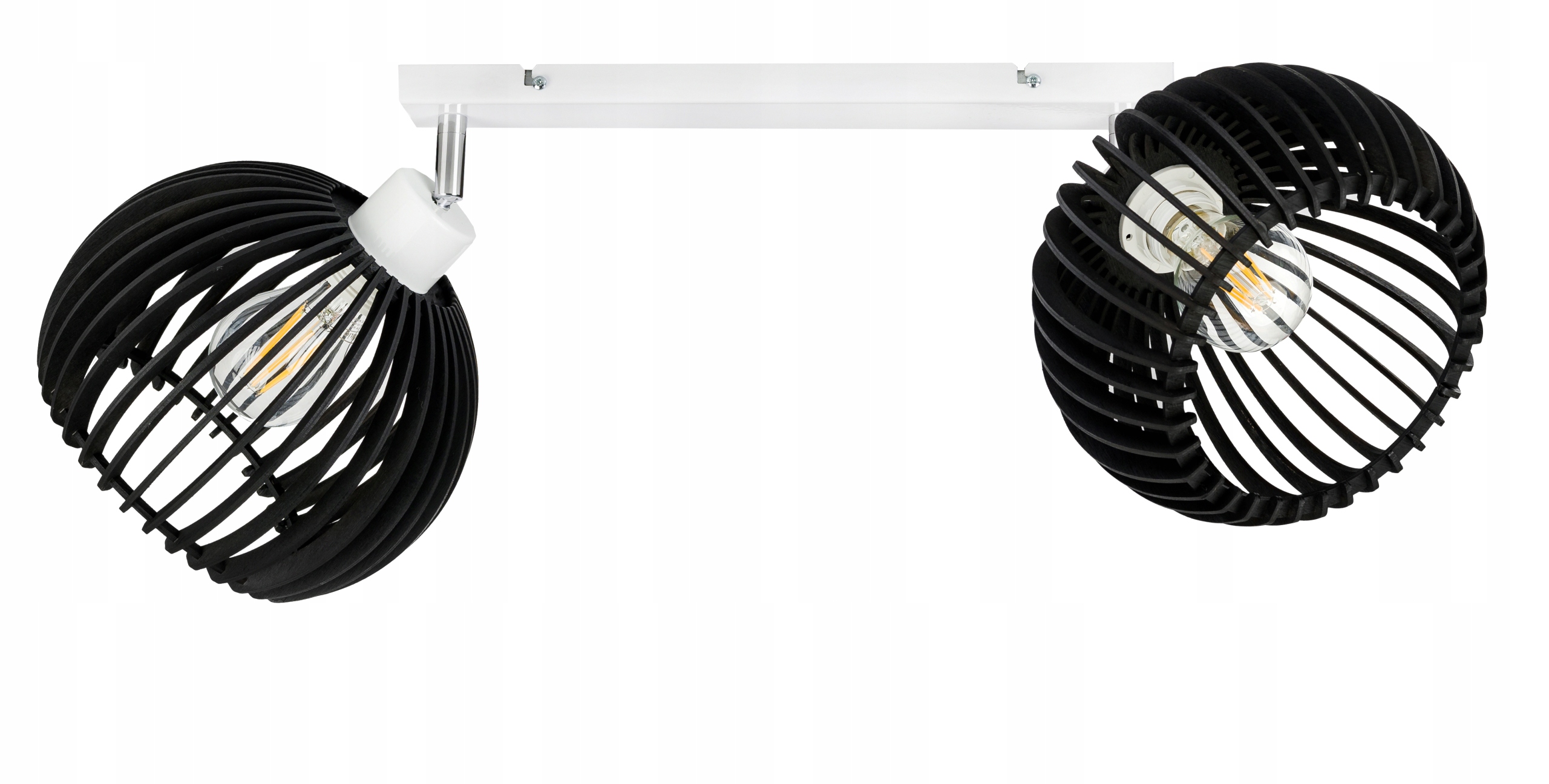 Lampa stropní svítidlo stropní pohyblivý lustr Loft stínidlo koule 36 Dřevo na 2x E27