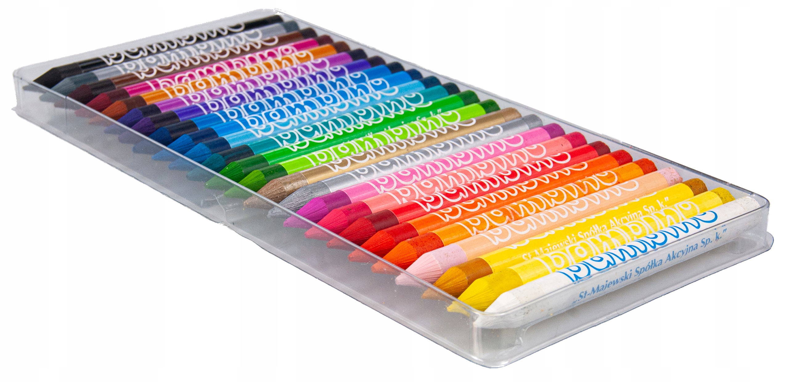 BAMBINO KREDKI ŚWIECOWE 24 KOLORY GLINKA KOALINOWA Marka Bambino