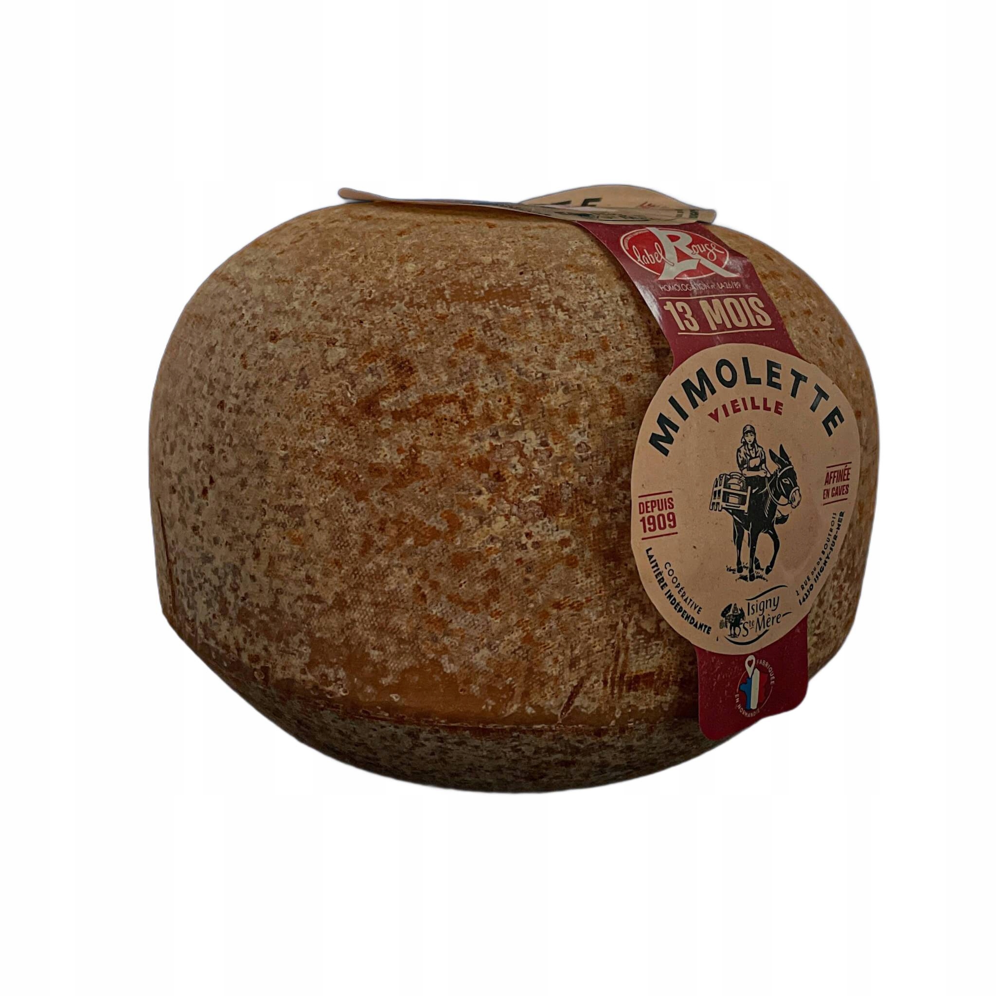 Francuski ser Mimolette Aop dojrzewający, kruchy, wyrazisty 13msc. 1 kg.