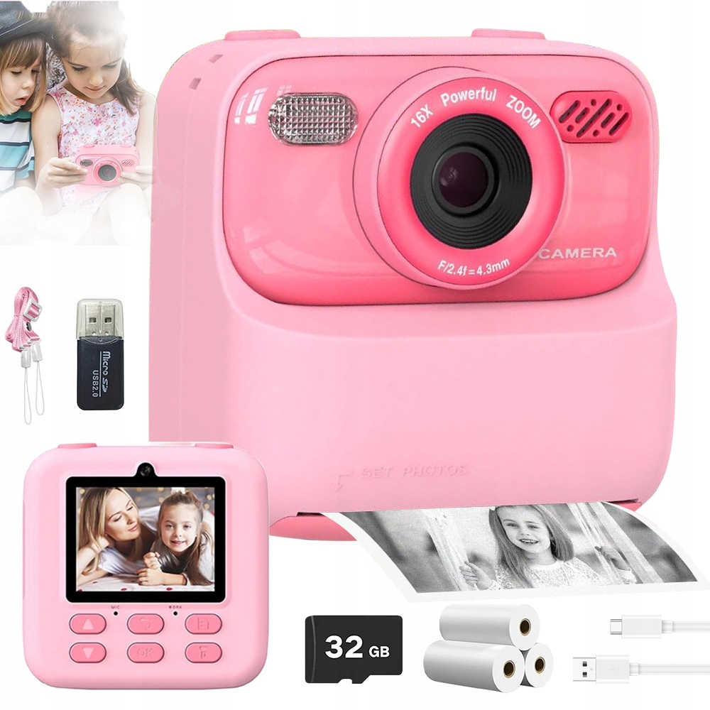 Univerzální Digitální Instantní 32GB Digitální Fotoaparát Pro Děti