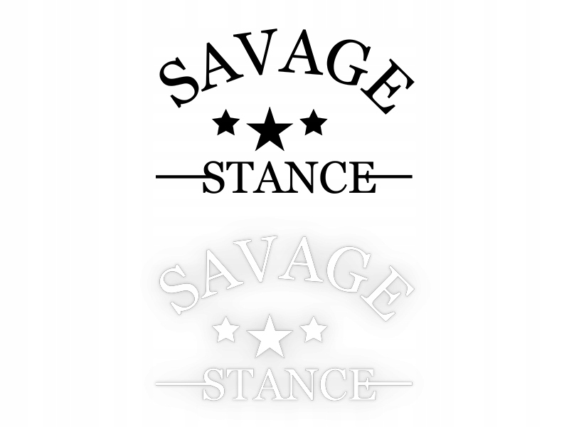 SAVAGE STANCE - Naklejka na samochód na auto KOLOR