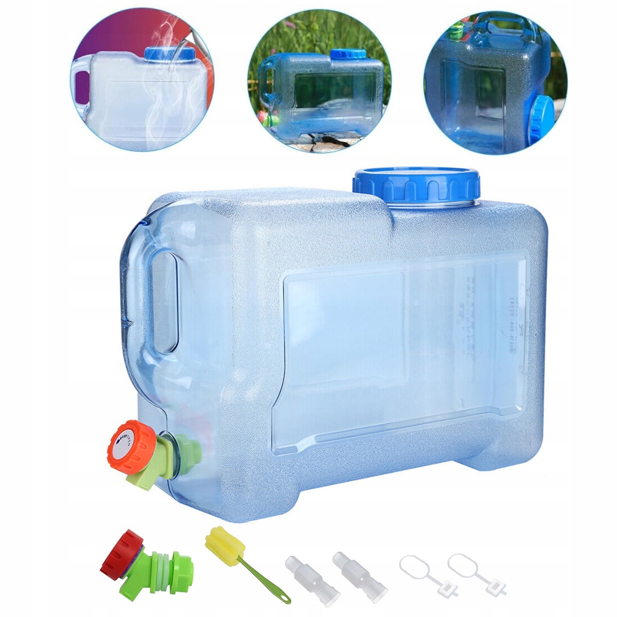 Pojemnik Na Wodę Z Kranem 12L Bańka Kanister Do Wody Pitnej