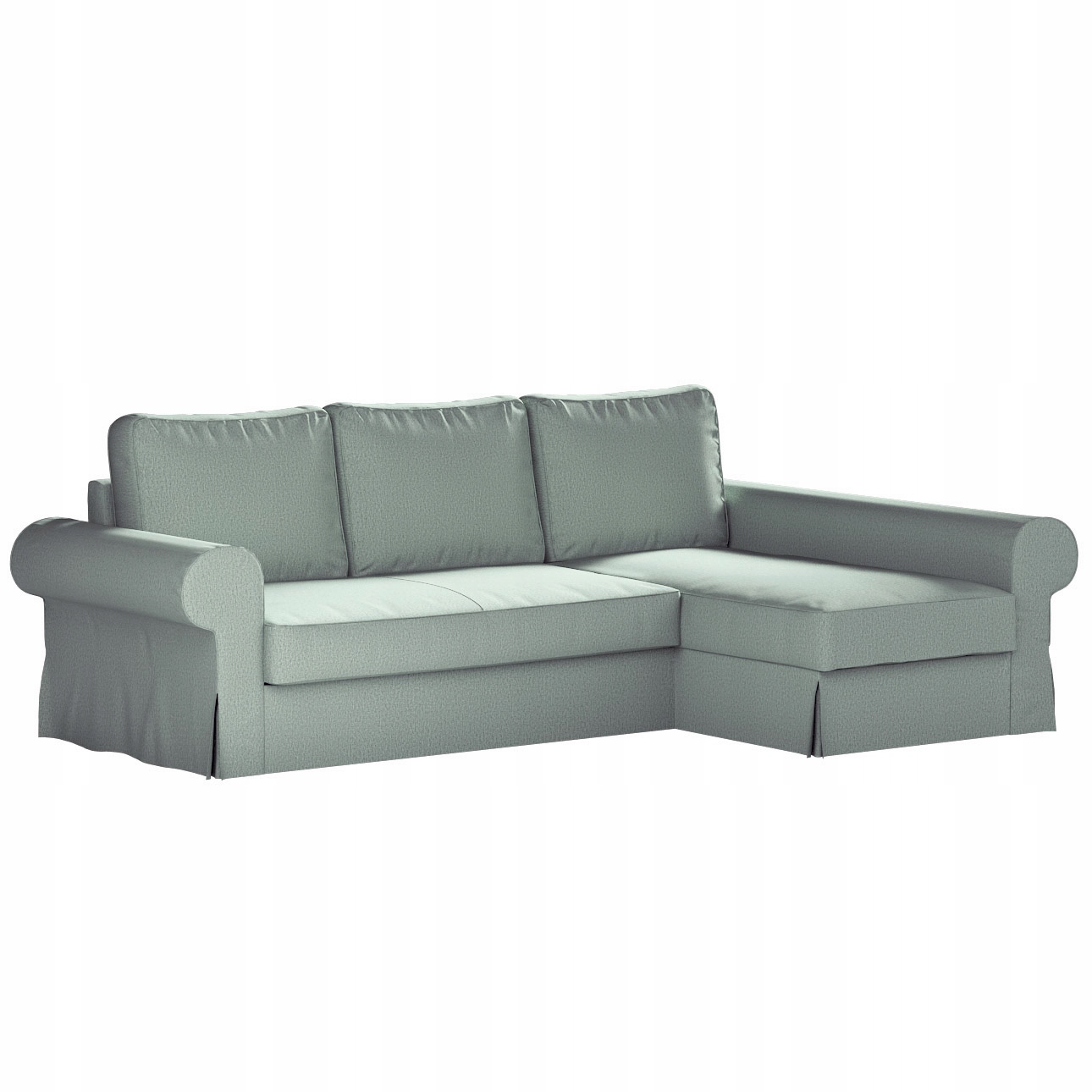 Dekoria potah na rozkládací pohovku Backabro s lehátkem Ikea, zelený