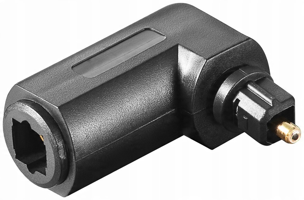

Cyfrowy adapter audio Toslink kątowy 90° obrotowy