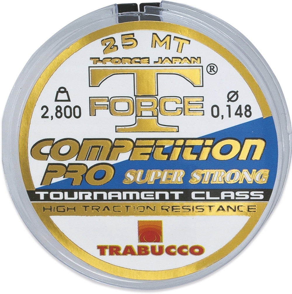 Wytrzymała żyłka przyponowa Trabucco Competition Pro 0,20mm 25 metrów Model Trabucco T-Force Competition Pro
