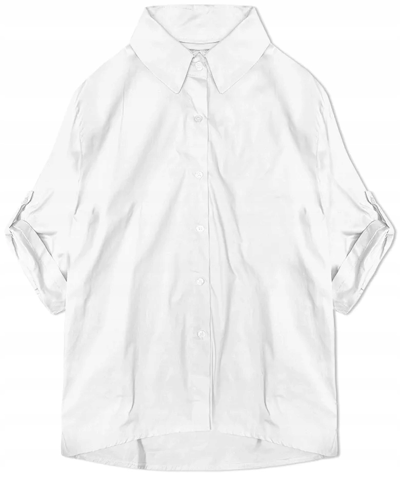 Košile S Vyhrnutým Rukávem 24018 Bílá Univerzální