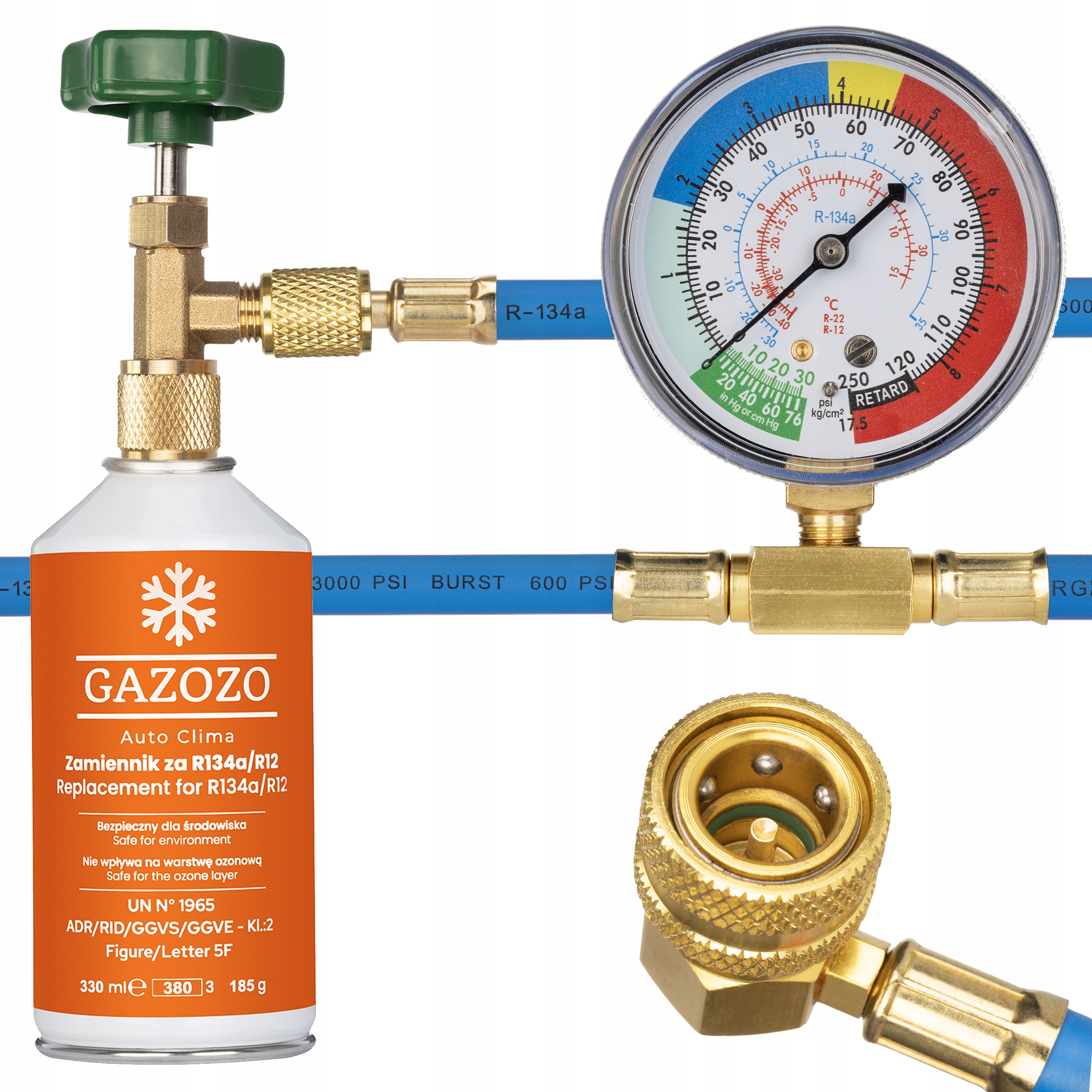 Zestaw AcGAZOZO do klimatyzacji do aut z R-134a Producent Gazozo