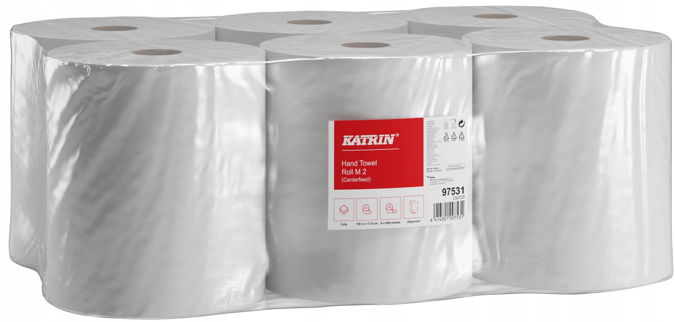 Levně Papírový Ručník Katrin Classic V Roli M2 3396/97531 6 Ks x 150 m Bílý