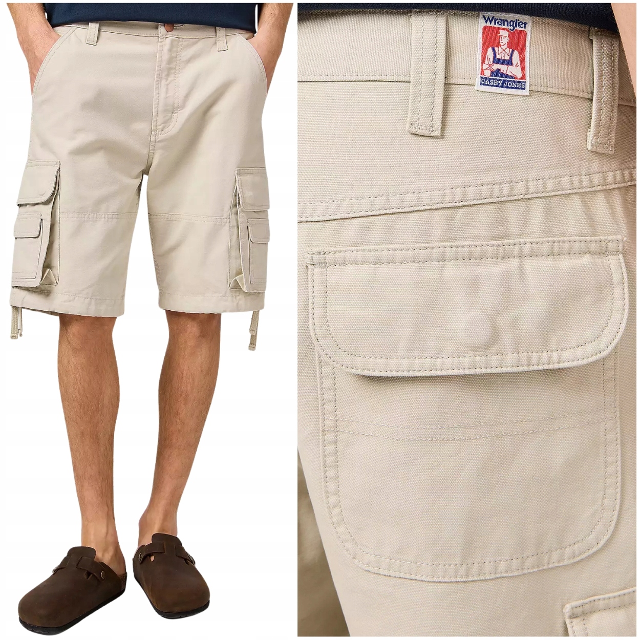 Wrangler Casey Jones Cargo Shorts Pelican krátké kraťasy šortky W34