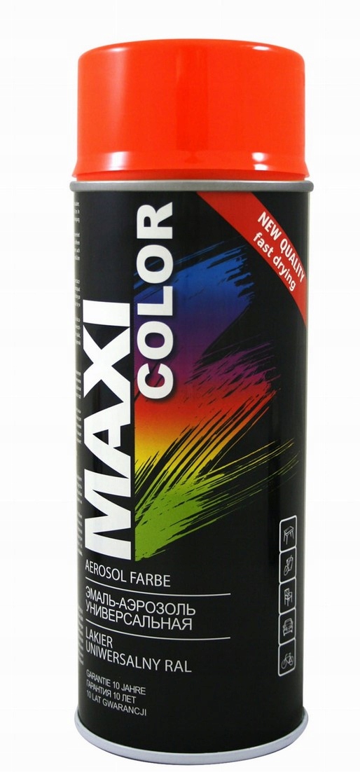 Maxi Color Ral 2004 Pomarańczowy Połysk Spray 400ml Lakier Dekoracyjny