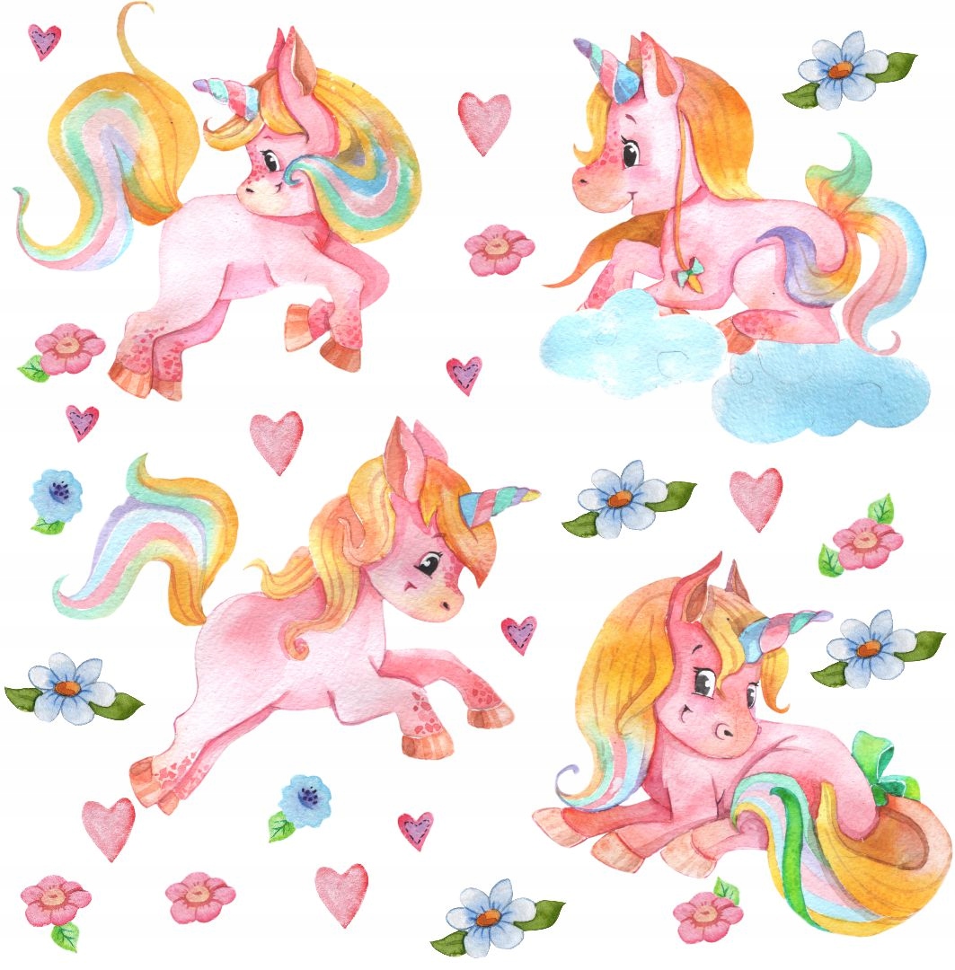 NAKLEJKI NA ŚCIANĘ UNICORN JEDNOROŻEC 60CMX100CM