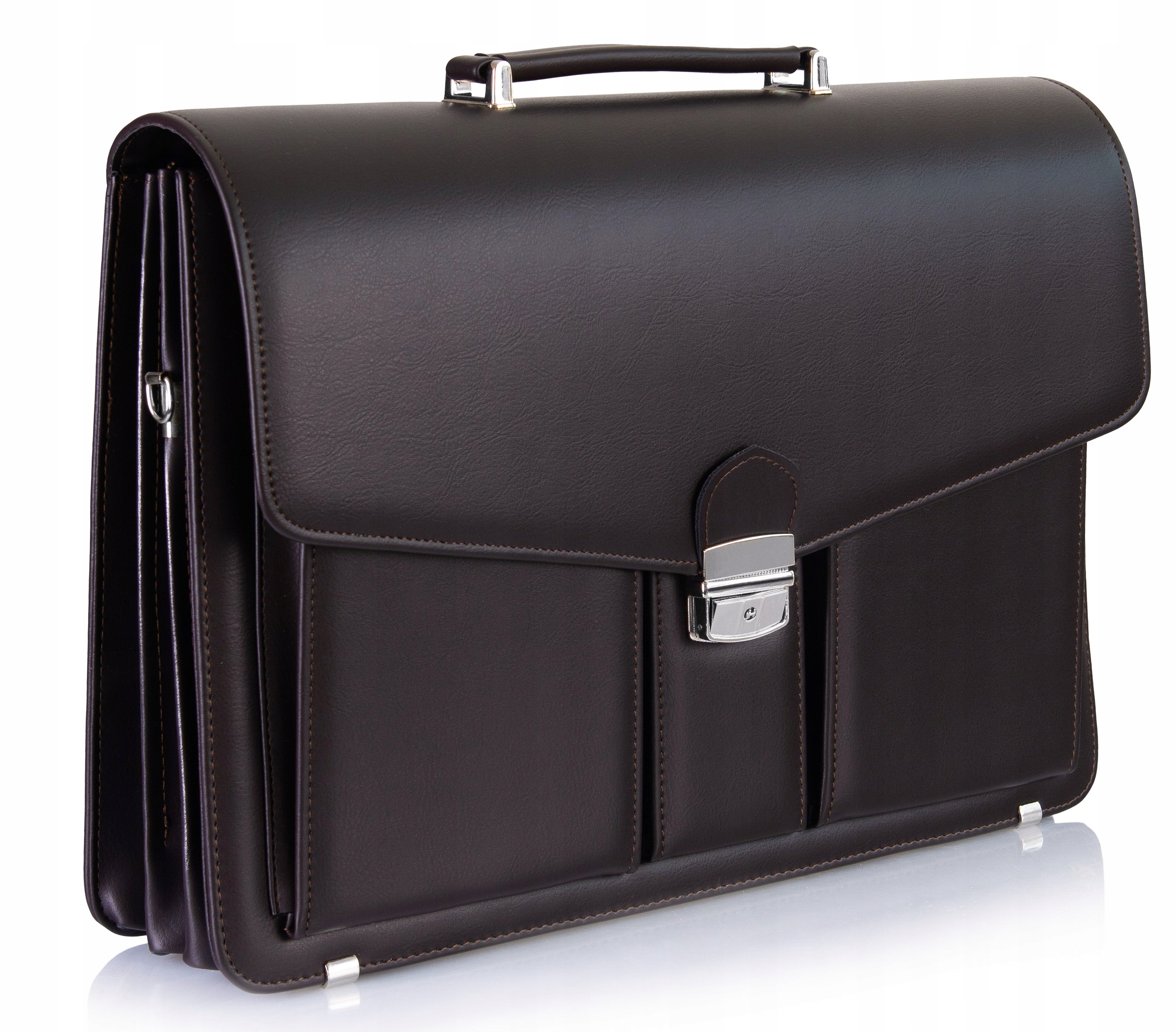 Teczka męska Neseser do pracy duża ! T02 CZEKOLADA