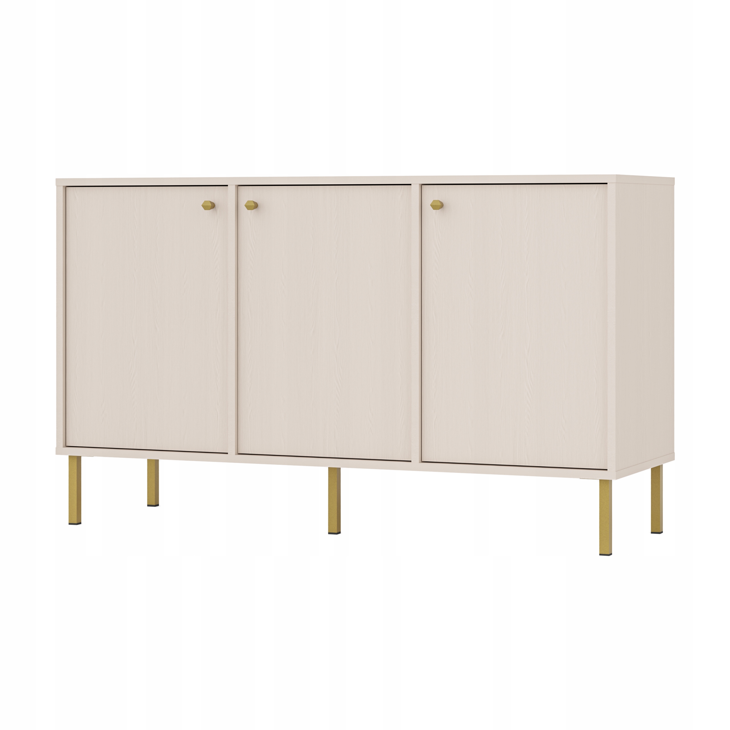 Elegantní velká komoda Moderní Oslo Vysoké nohy do obývacího pokoje Béžová