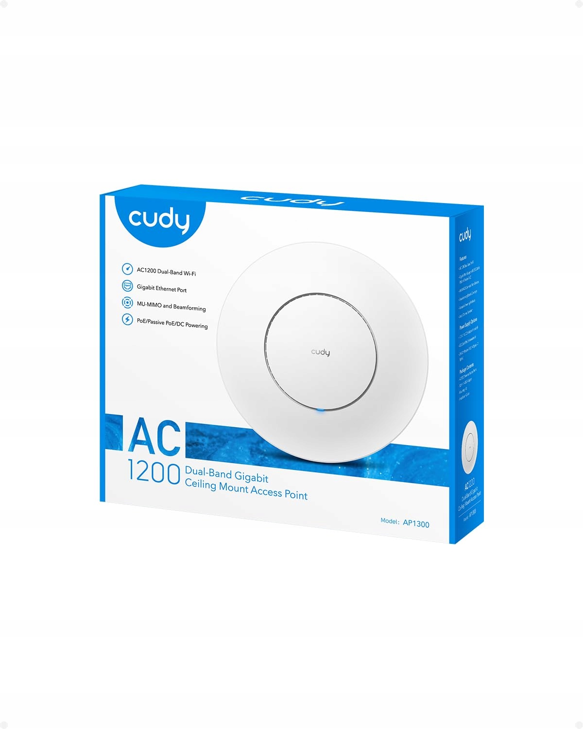 CUDY AC1200 Gigabit Punkt Dostępu Bezprzewodowy MU-MIMO PoE Mesh — miniatura 8