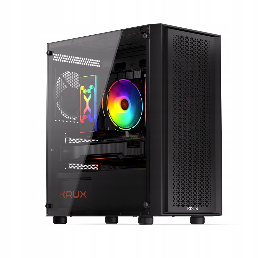 Počítačová Skříň Pc microATX, Krux Scor Mini Tower černé, ventilátor 120 mm