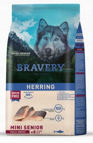 Bravery Dog 7KG Senior Mini Herring Śledź >8 roku życia