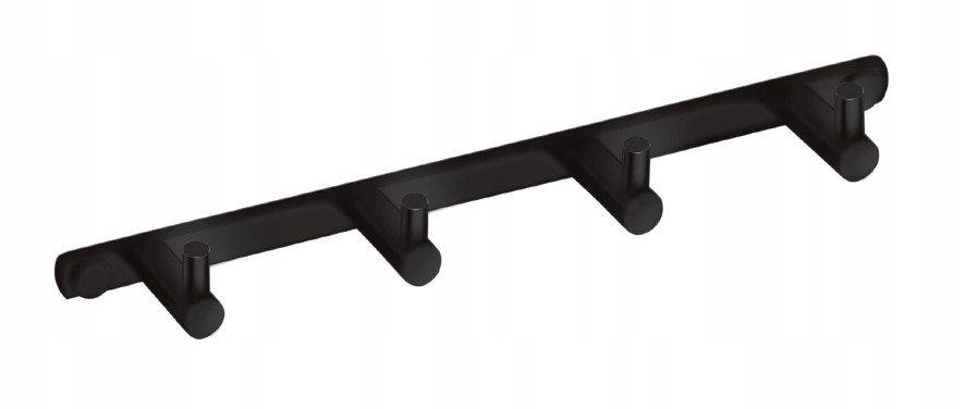 X-round Black háček, čtyřnásobný, černý mat