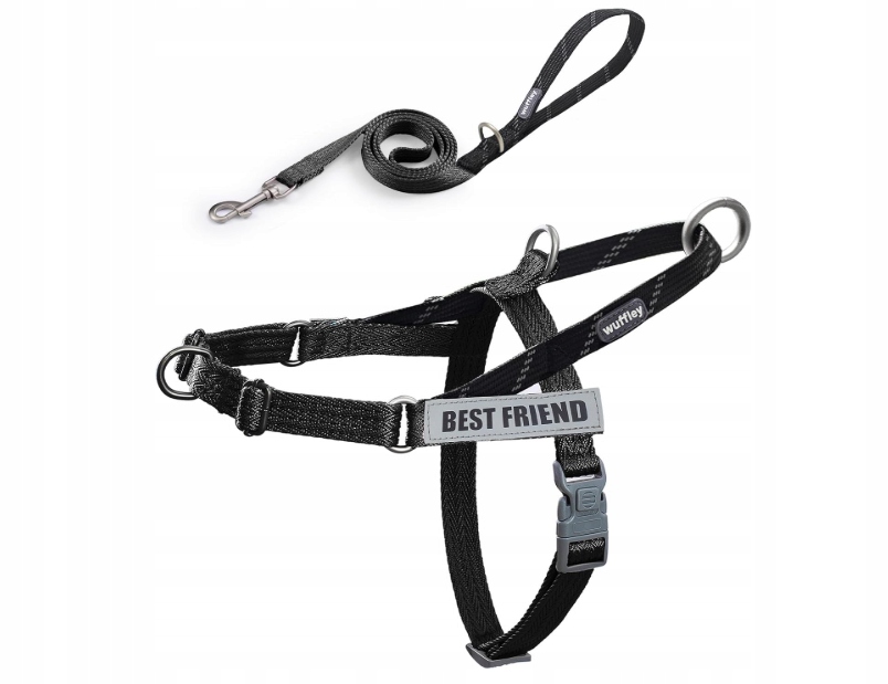 Sada postroje a vodítko pro psa Parciane Pevné Wuffley Velikost M