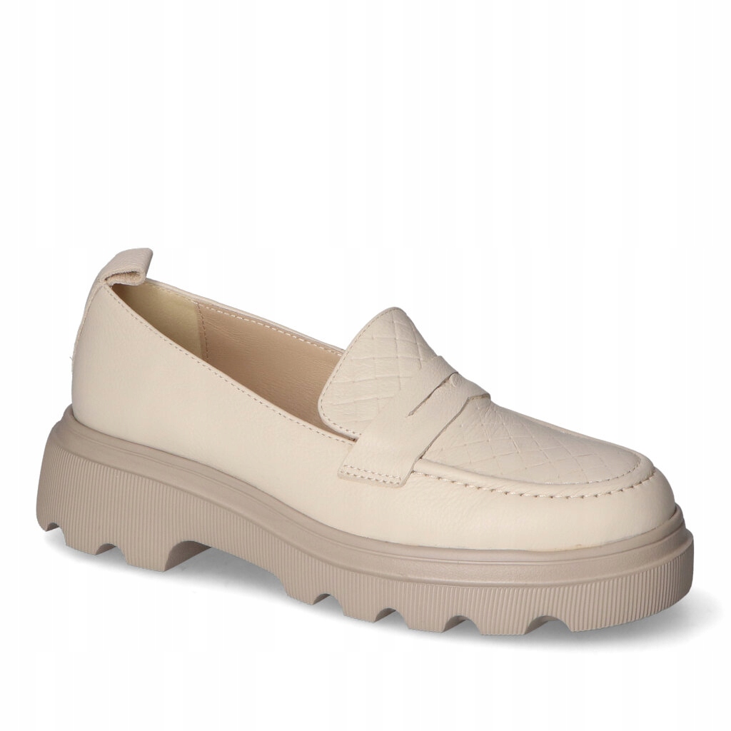 Mokasíny Kampa N865/552 Béžová lico 40