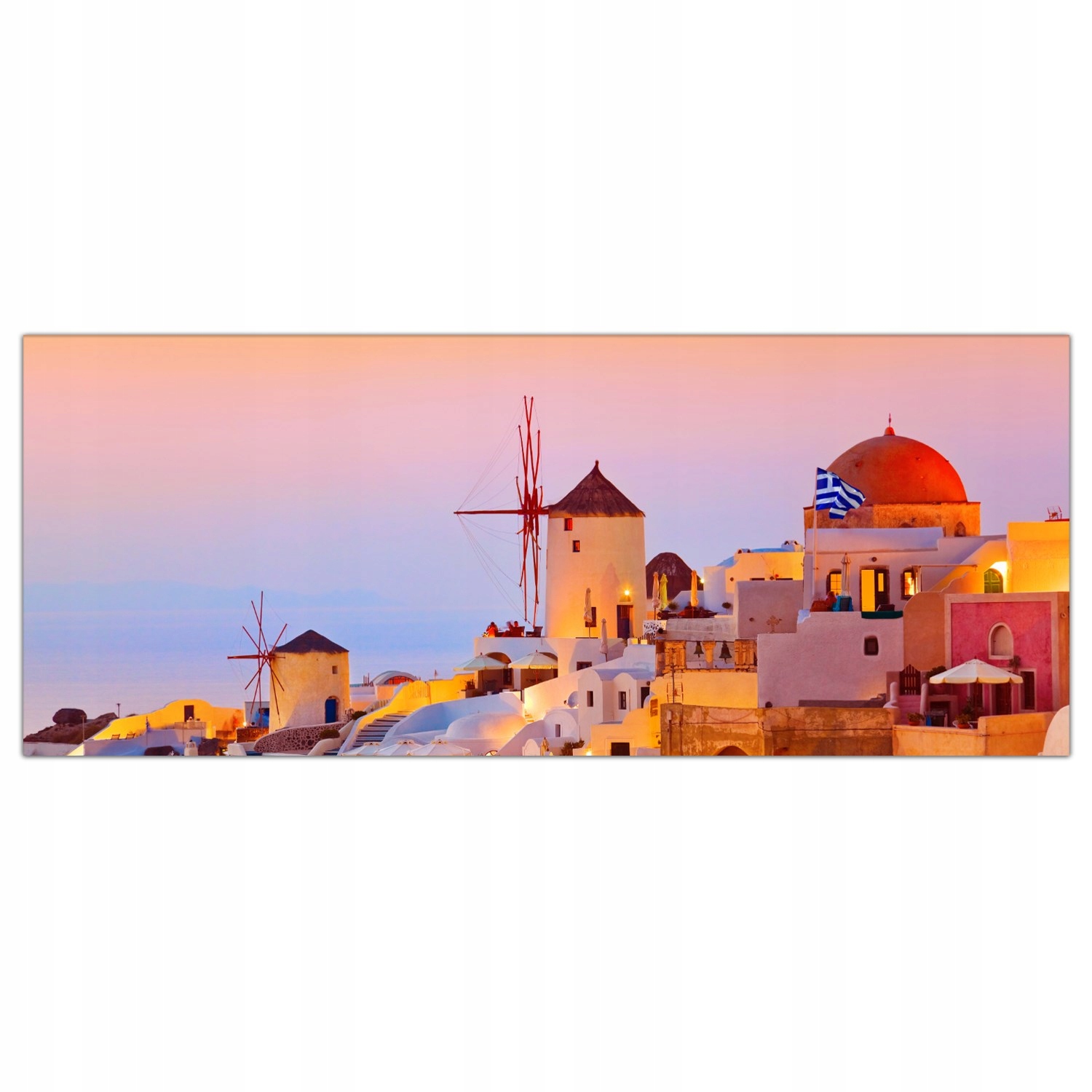 

Obraz na szkle Foto Santorini Zachód Słońca 125x50