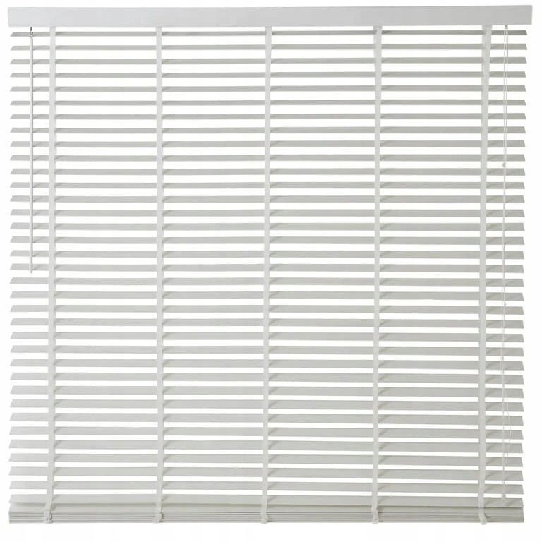 Żaluzja wenecka 180 x 180 cm biała - imitacja drewna Typ poziome
