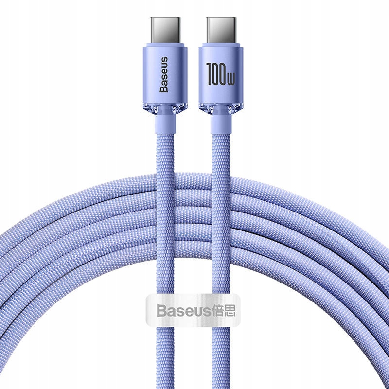 BASEUS CRYSTAL KABEL PRZEWÓD USB-C QC PD 100W 1,2M