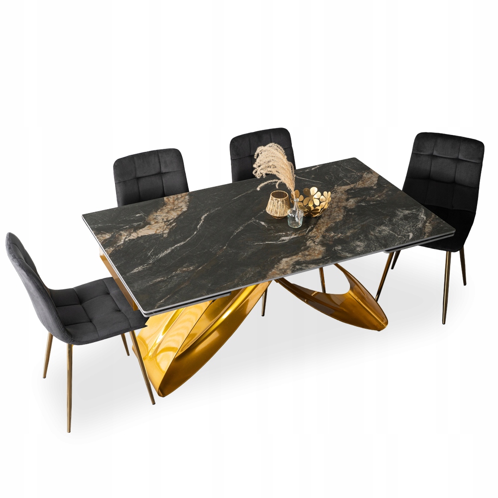 Keramický stůl s židlemi Rozkládací sada 160-240 Sada do jídelny