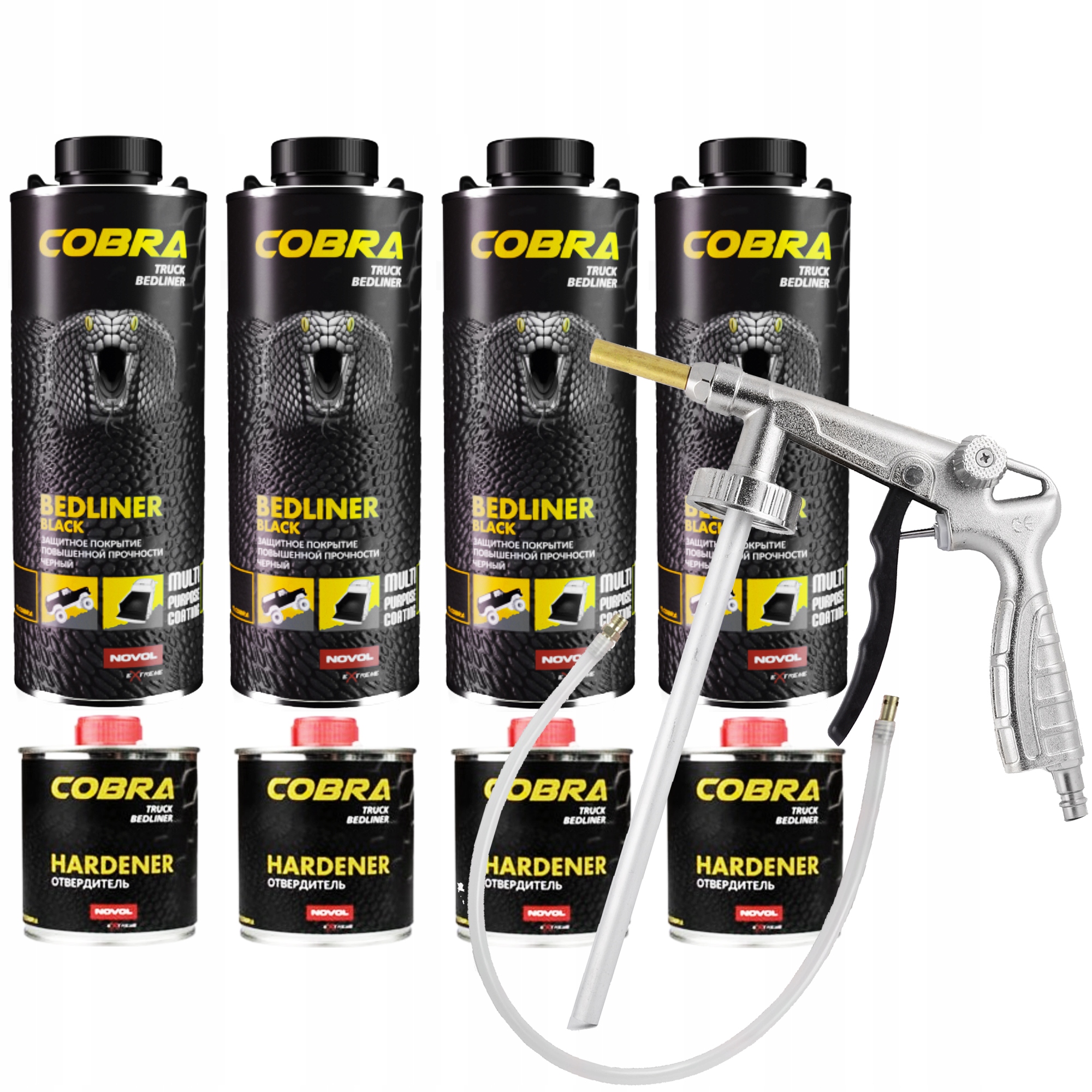 Novol Cobra Truck Bedliner Čierny set pištole