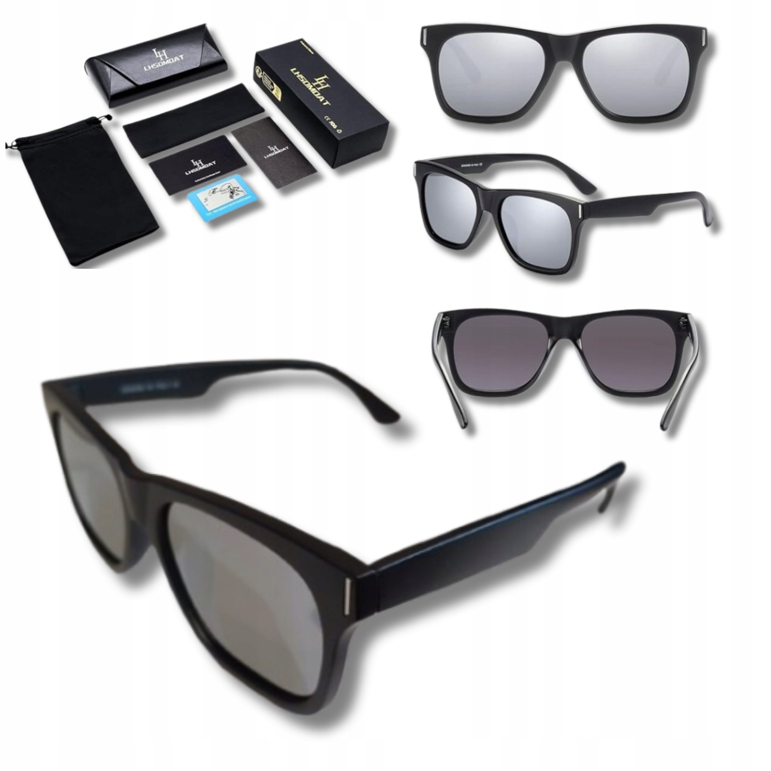 Polarizační brýle Casual UV400 Pohodlné pouzdro Vintage zrcadlový efekt