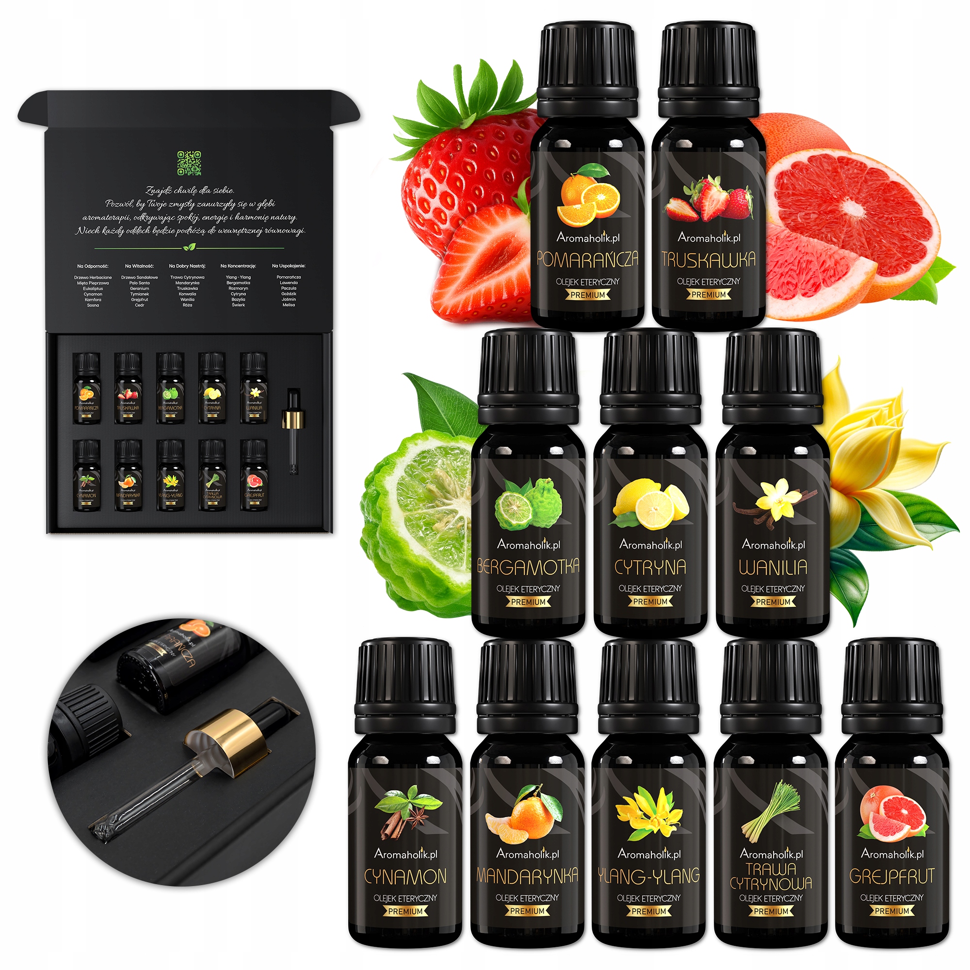 Zapach do pokoju Olejki eteryczne Premium Orzeźwienie i Energia 10x10ml