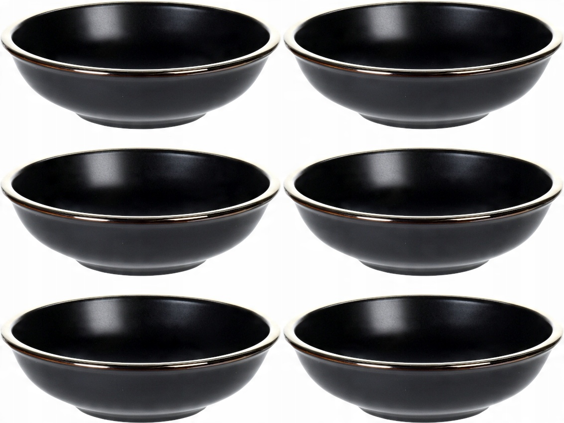 

Czarny Talerz Głęboki do Zupy 18 cm 550ml 6 szt
