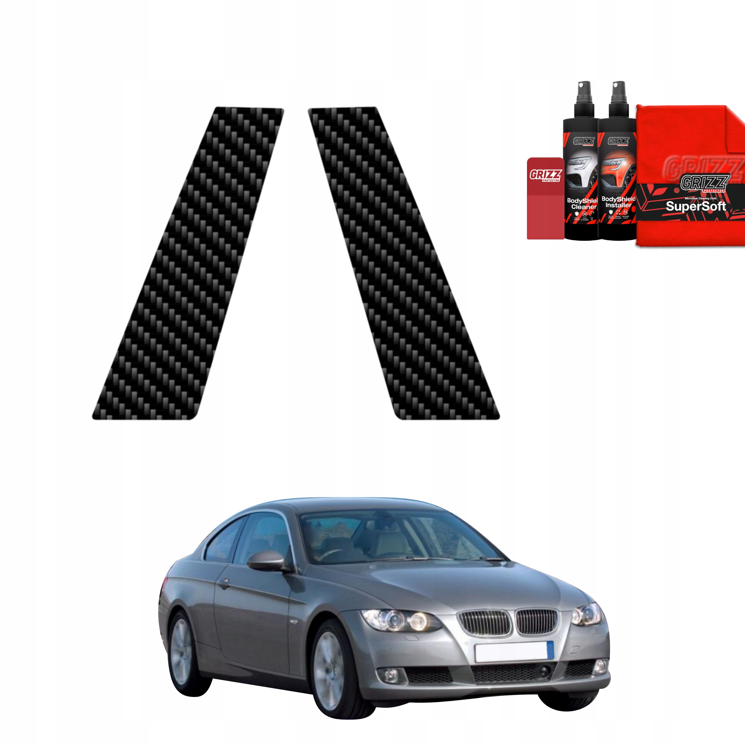 2v1 Fólie na sloupky pro Bmw 3 E92 Coupe Pre-LCI (2006-2010)