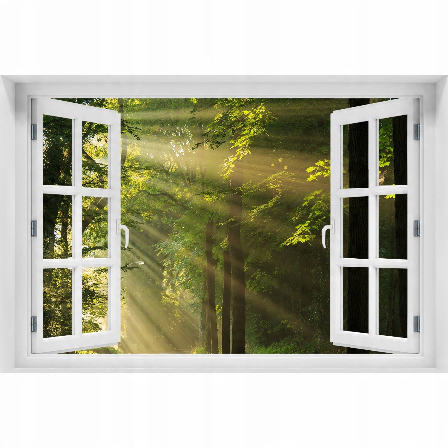 

Naklejka Fototapeta Okno widok Las w słońcu 120x80