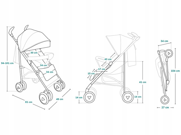 WÓZEK SPACEROWY SPACERÓWKA PARASOLKA LIONELO IRMA Liczba kół 4