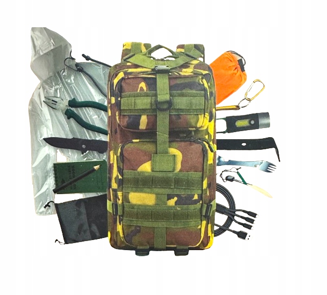 Batoh na přežití s vybavením Setty 35l Maskáčový