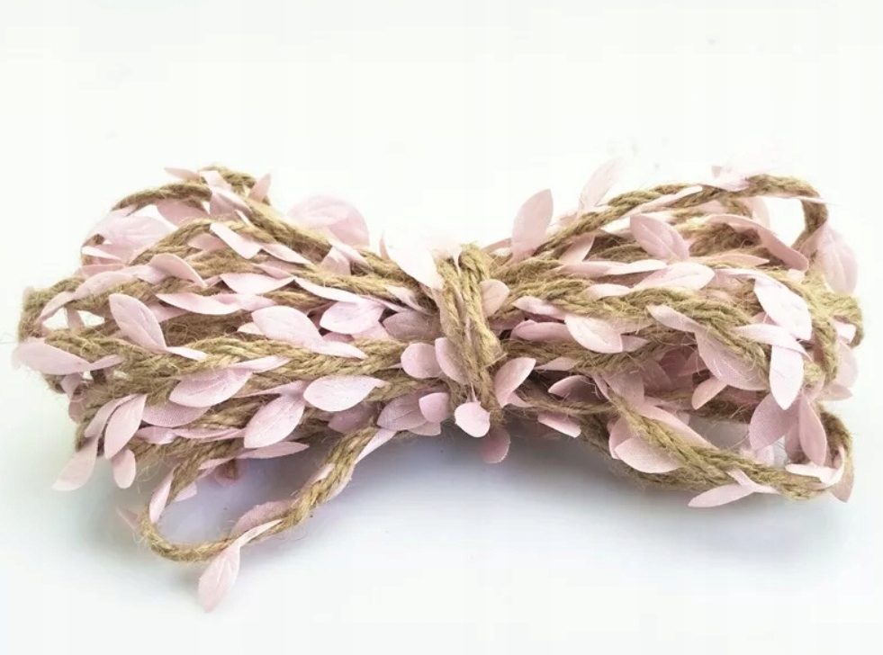 Sznurek jutowy liście wstążka juta