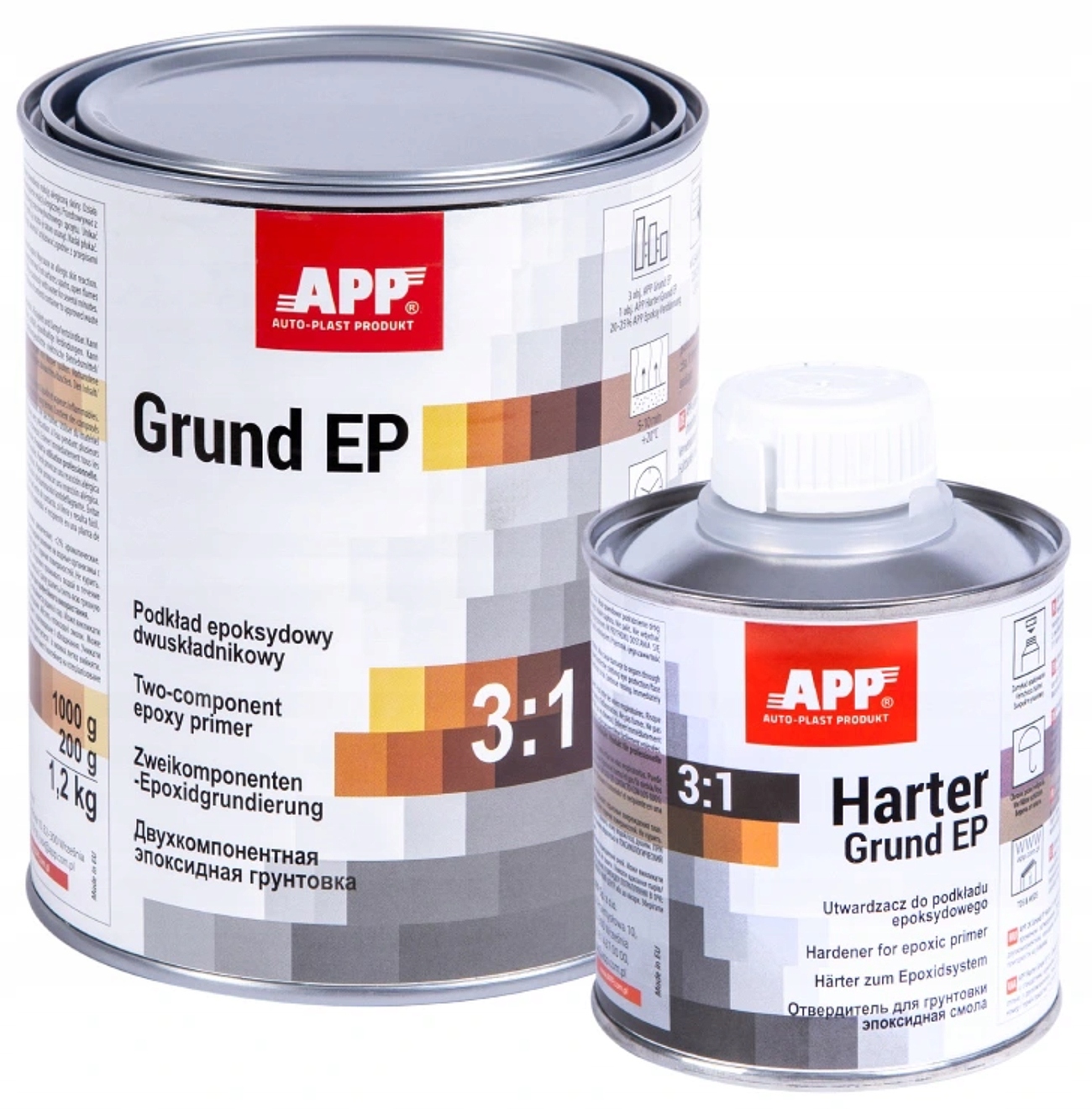 Купить APP 2K GRUND EP 3: 1 эпоксидный грунт 1 кг + твердость: отзывы .